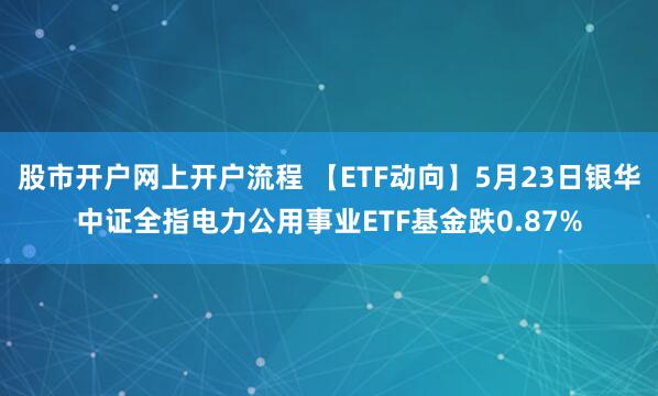 股市开户网上开户流程 【ETF动向】5月23日银华中证全指电力公用事业ETF基金跌0.87%